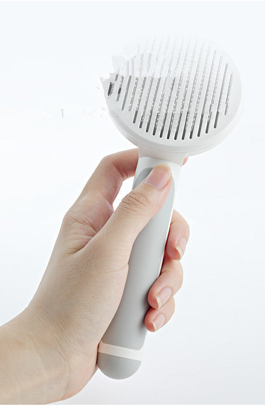 Round Handle Pet Comb for Easy Grooming & Detangling