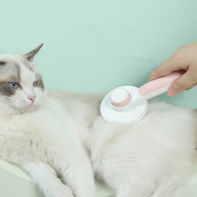 Round Handle Pet Comb for Easy Grooming & Detangling