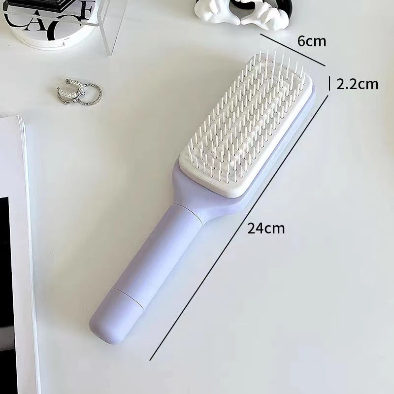 4-in-1 Self-Cleaning Hair Brush – Scalable, Rotating, Anti-Static Massage Comb for Easy Hair Care