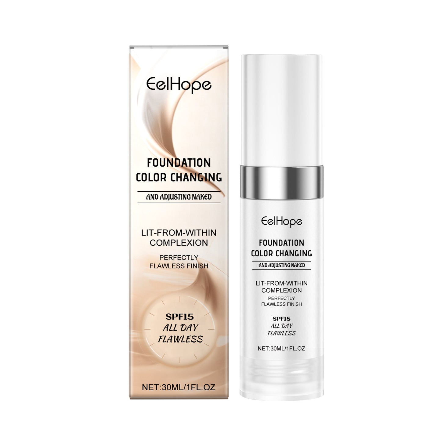 Color Changing Foundation - Temperature Change Concealing Foundation Natural Moisturizing