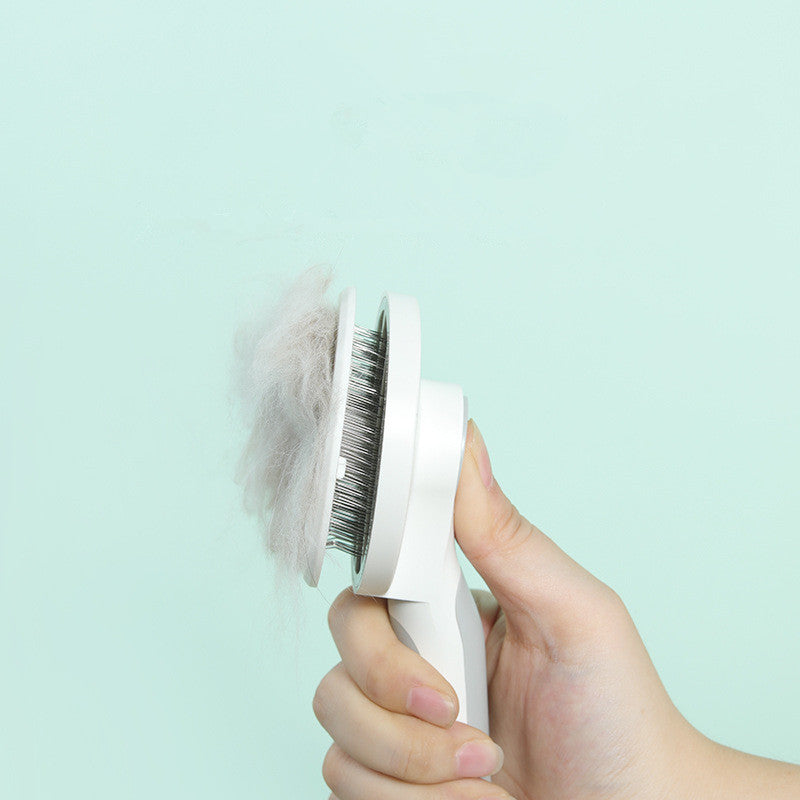 Round Handle Pet Comb for Easy Grooming & Detangling
