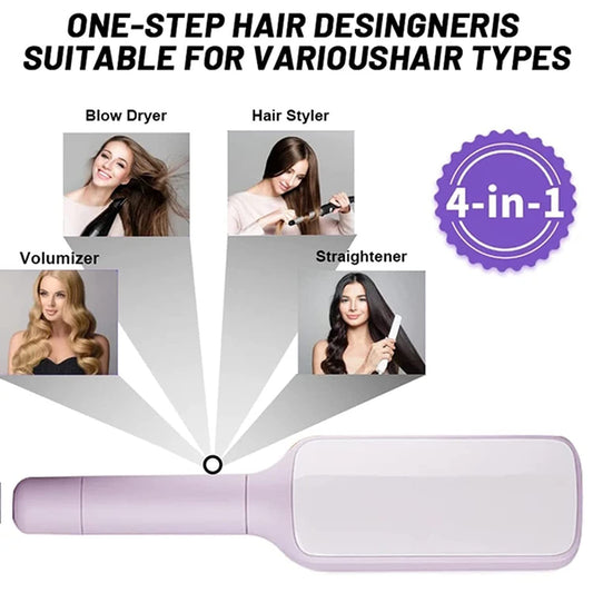 4-in-1 Self-Cleaning Hair Brush – Scalable, Rotating, Anti-Static Massage Comb for Easy Hair Care