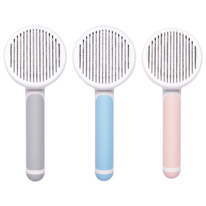 Round Handle Pet Comb for Easy Grooming & Detangling