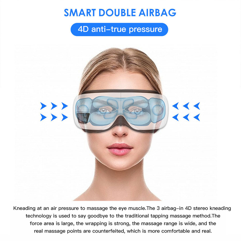 Eye Massager 6D Smart Airbag - Intelligent Air Pressure Hot Compress Vibration
