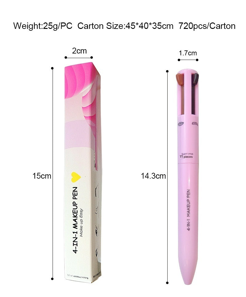 4 in 1 make up pen - Highlighter, Lip Liner ,Eyeliner, Eyebrow Pencil