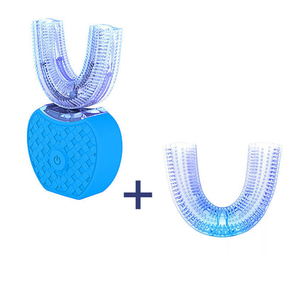 Electric Toothbrush - 360 Degrees Intelligent Automatic brush - Waterproof U Type Tooth Brush Whitening Blue Light USB Charging