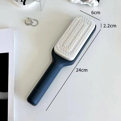 4-in-1 Self-Cleaning Hair Brush – Scalable, Rotating, Anti-Static Massage Comb for Easy Hair Care