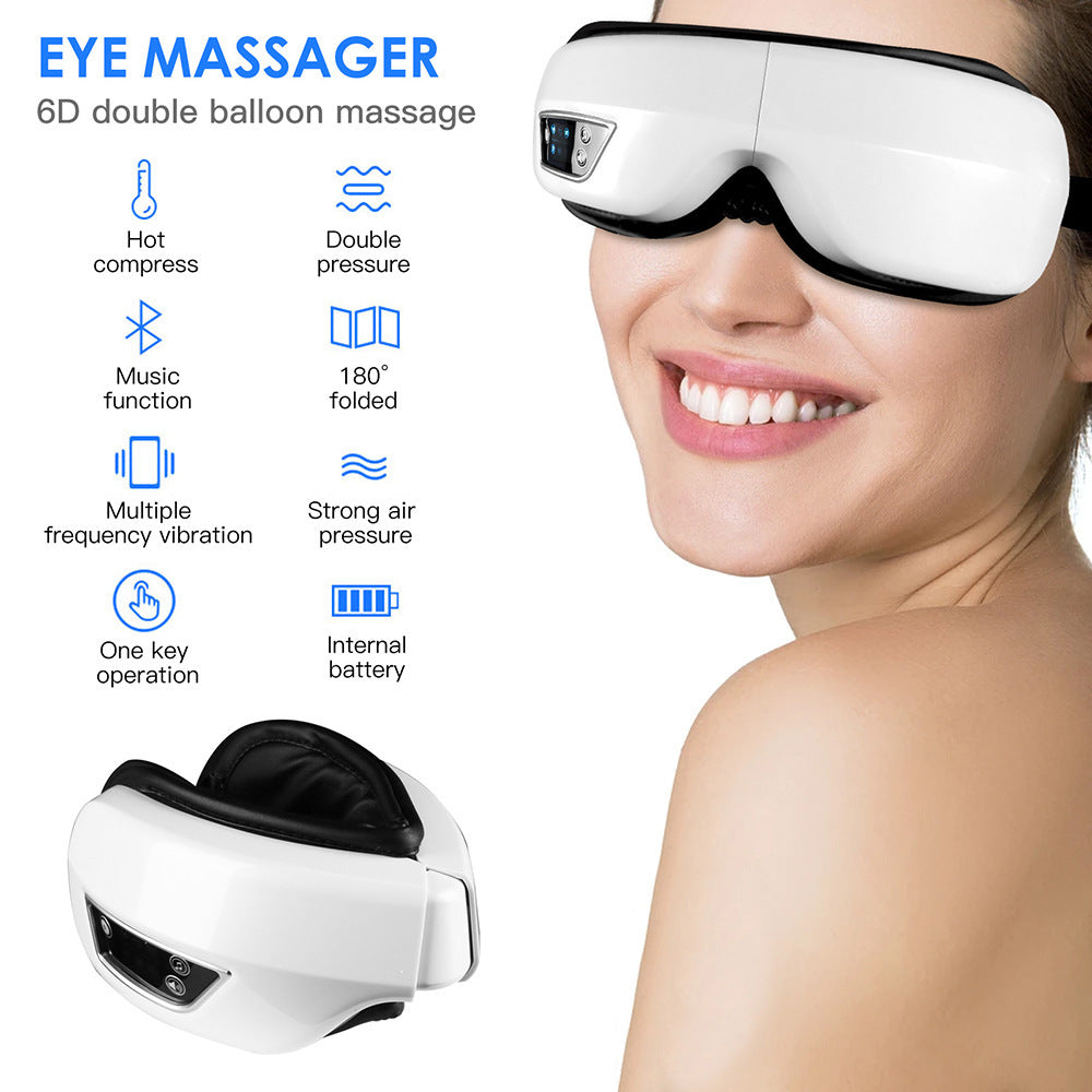 Eye Massager 6D Smart Airbag - Intelligent Air Pressure Hot Compress Vibration