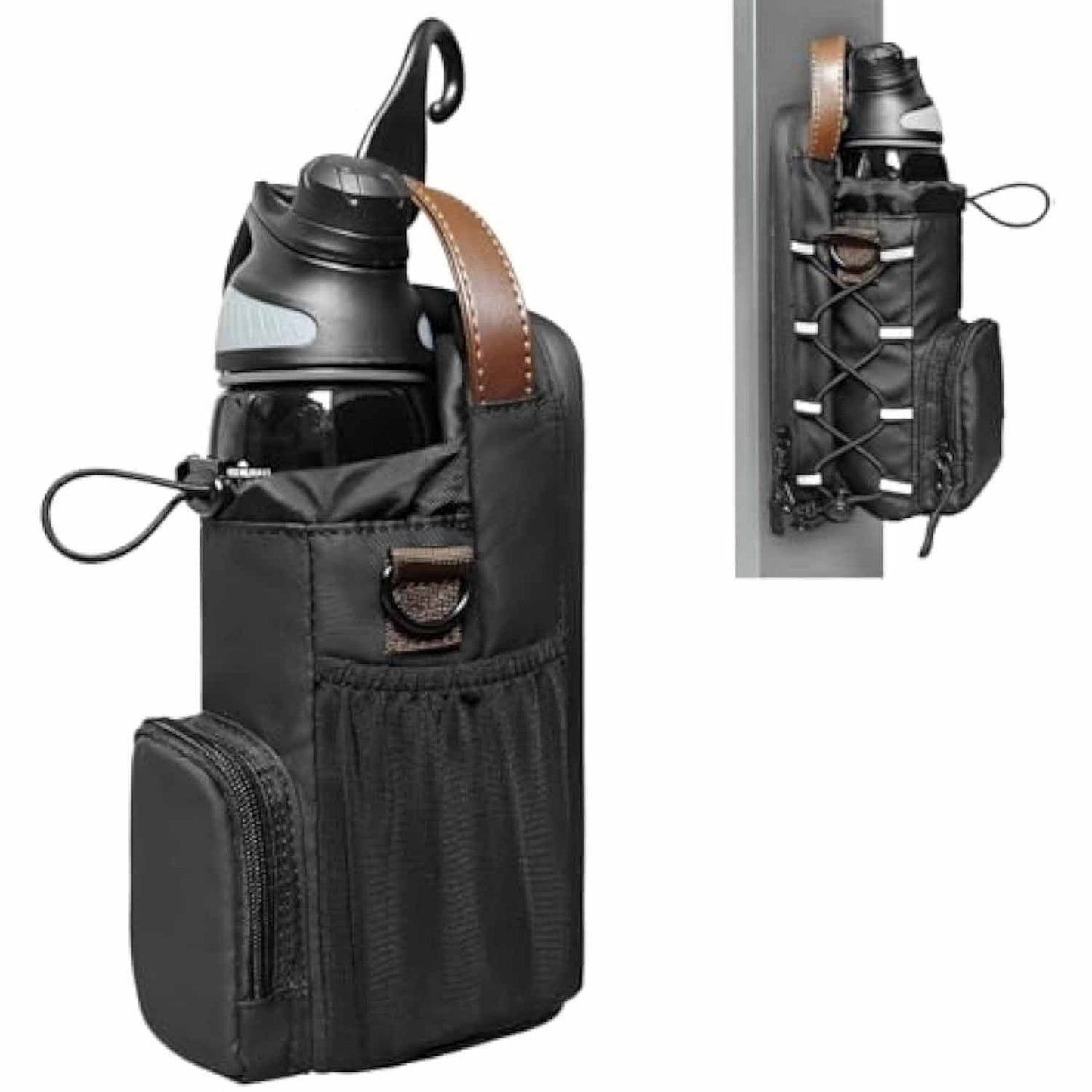 Waterproof Magnetic Water Bottle Sling Bag – Adjustable, Large-Capacity Crossbody for Gym, Sports & Travel