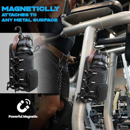 Waterproof Magnetic Water Bottle Sling Bag – Adjustable, Large-Capacity Crossbody for Gym, Sports & Travel