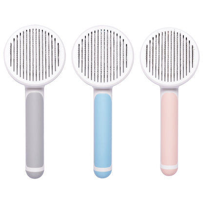 Round Handle Pet Comb for Easy Grooming & Detangling